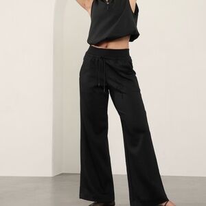 NWT Athleta wide leg high rise black pants